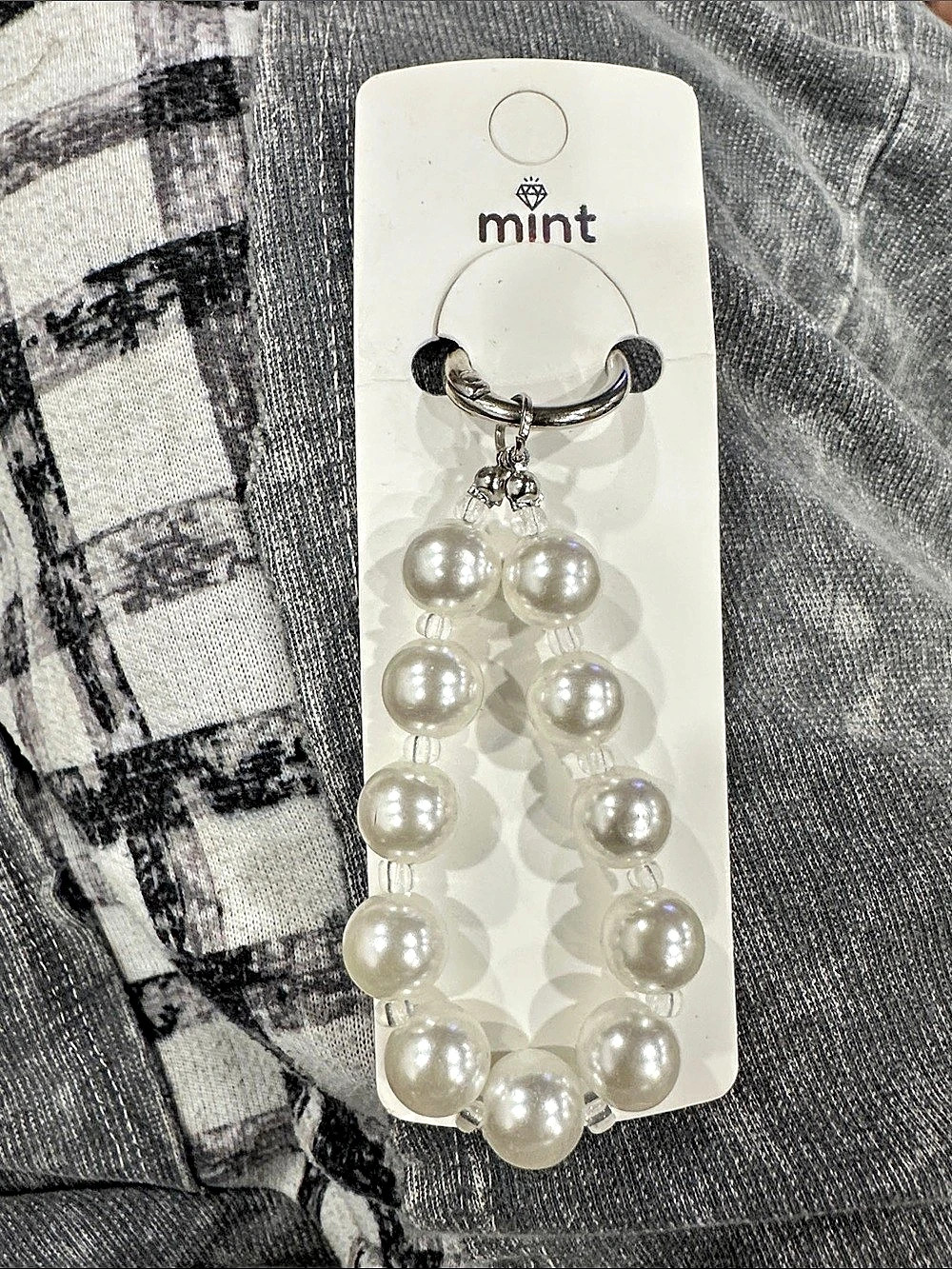 Keychain faux Pearl